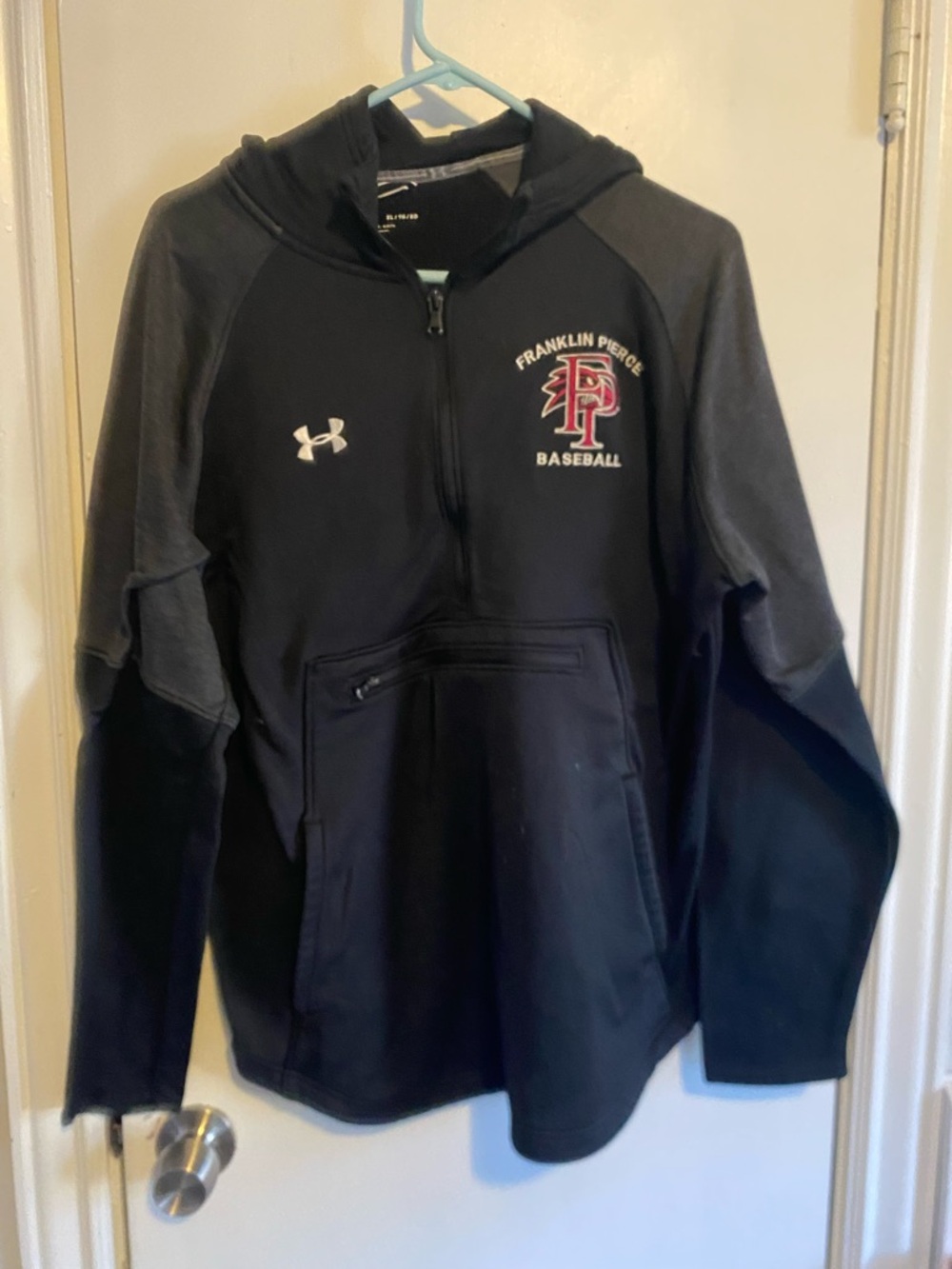 Under Armour Black & Gray Franklin Pierce Baseball Half-Zip Hoodie